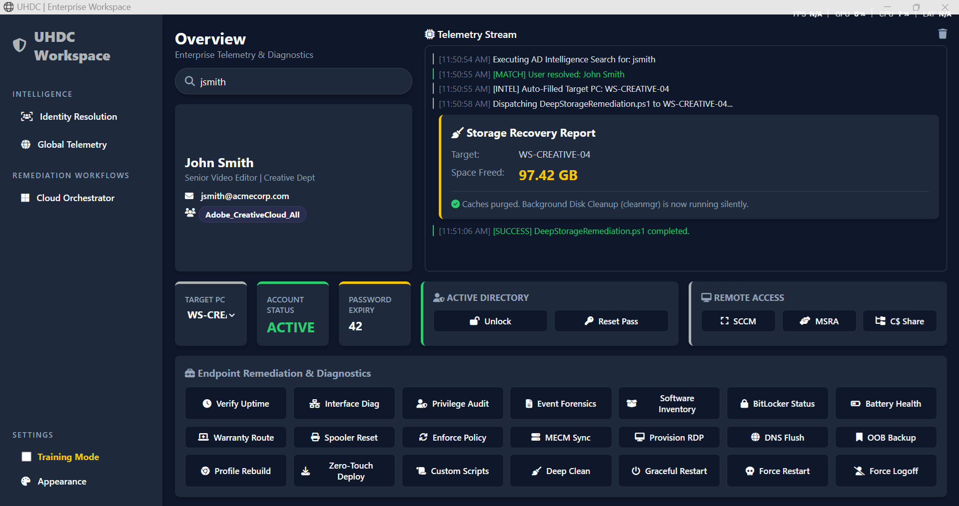 Unified Help Desk Console UI